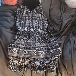 Black and white romper